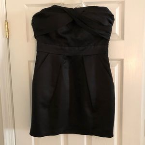 BCBG black strapless dress